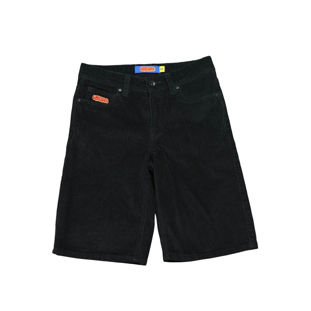 Empyre Youth Streetwear  Black Corduroy Skate Shorts Baggy Skater Boys Size 25